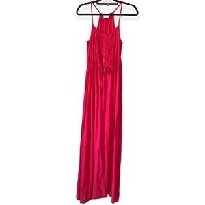 TOMMY GIRL JUNIORS PINK MAXI DRESS Sz M sundress sleeveless beach vacation